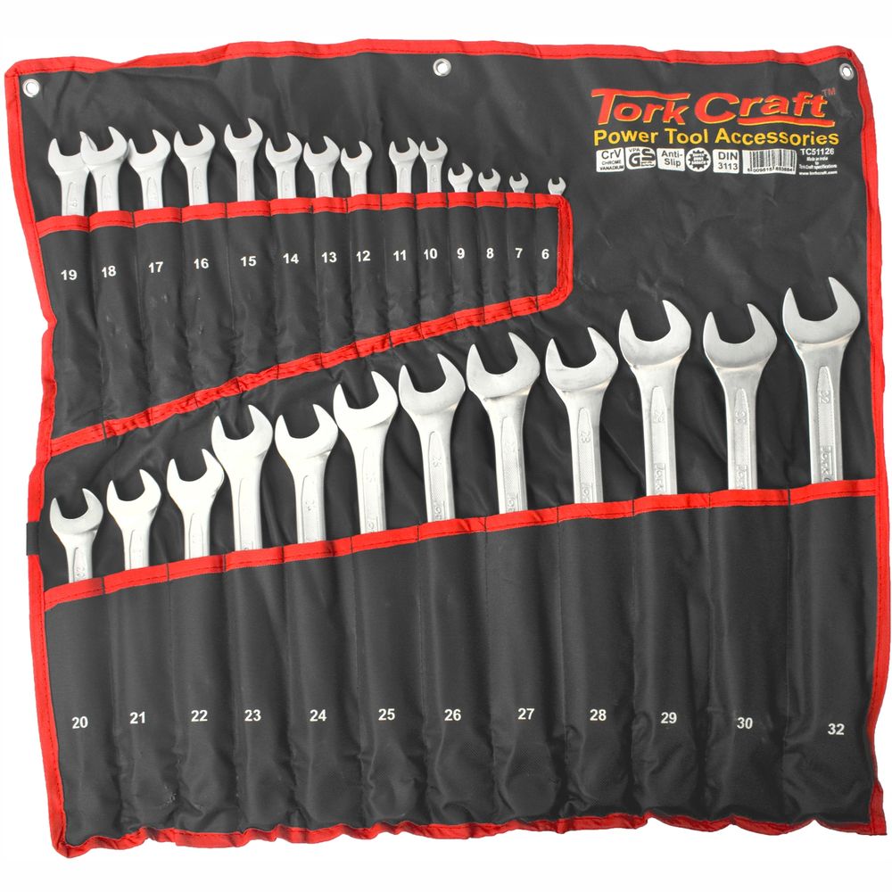 26pcs Deep Offset Combination Spanner Set 6-32mm